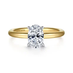 Online Gabriel & Co. Lark - 14K White Yellow Gold Oval Solitaire Engagement Ring