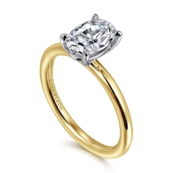 Online Gabriel & Co. Lark - 14K White Yellow Gold Oval Solitaire Engagement Ring