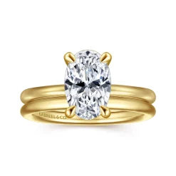 Gabriel & Co. Lark - 14K Yellow Gold Oval Solitaire Engagement Ring