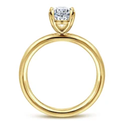 Hot Gabriel & Co. Lark - 14K Yellow Gold Oval Solitaire Engagement Ring