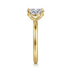 New Gabriel & Co. Lark - 14K Yellow Gold Oval Solitaire Engagement Ring