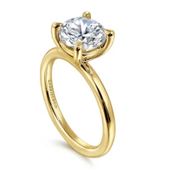 Outlet Gabriel & Co. Lark - 14K Yellow Gold Round Solitaire Engagement Ring