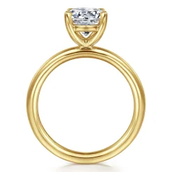 New Gabriel & Co. Lark - 14K Yellow Gold Round Solitaire Engagement Ring