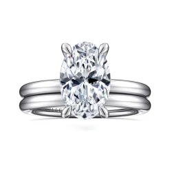 Discount Gabriel & Co. Lark - Platinum Oval Solitaire Engagement Ring