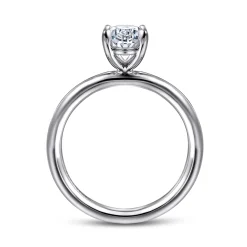 Clearance Gabriel & Co. Lark - Platinum Oval Solitaire Engagement Ring