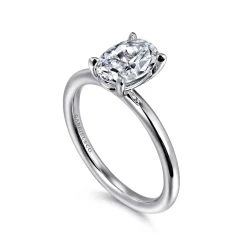 Clearance Gabriel & Co. Lark - Platinum Oval Solitaire Engagement Ring
