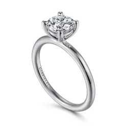 Online Gabriel & Co. Lark - Platinum Round Solitaire Engagement Ring