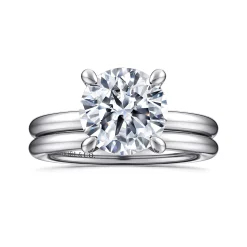 Hot Gabriel & Co. Lark - Platinum Round Solitaire Engagement Ring