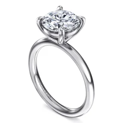 Hot Gabriel & Co. Lark - Platinum Round Solitaire Engagement Ring