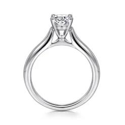Hot Gabriel & Co. Lauren - 14K White Gold Oval Diamond Engagement Ring