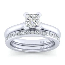Online Gabriel & Co. Lauren - 14K White Gold Princess Cut Diamond Engagement Ring