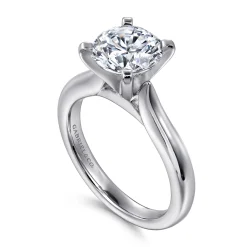 Online Gabriel & Co. Lauren - 14K White Gold Round Diamond Engagement Ring