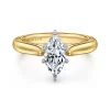 Outlet Gabriel & Co. Lauren - 14K White-Yellow Gold Marquise Shape Diamond Engagement Ring