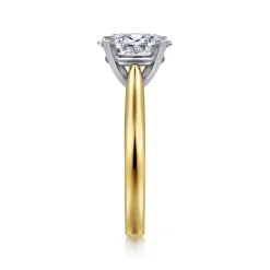 Sale Gabriel & Co. Lauren - 14K White-Yellow Gold Oval Diamond Engagement Ring