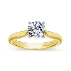 Online Gabriel & Co. Lauren - 14K White-Yellow Gold Round Diamond Engagement Ring