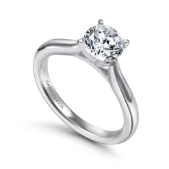 Hot Gabriel & Co. Lauren - Platinum Round Diamond Solitaire Engagement Ring