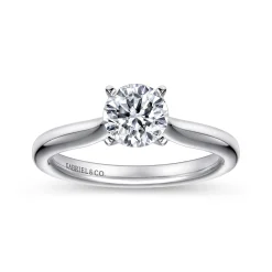 Hot Gabriel & Co. Lauren - Platinum Round Diamond Solitaire Engagement Ring