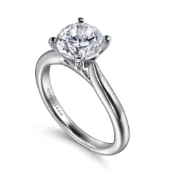Sale Gabriel & Co. Lauren - Platinum Round Solitaire Diamond Engagement Ring