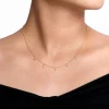 New Gabriel & Co. Layered Necklace Droplet 14K Yellow Gold Diamond 0.05ct