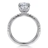 Clearance Gabriel & Co. Leandra - 14K White Gold Oval Diamond Engagement Ring