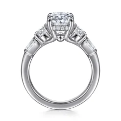 Online Gabriel & Co. Leane - 14K White Gold Five Stone Oval Diamond Engagement Ring