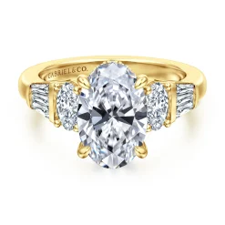 Online Gabriel & Co. Leane - 14K Yellow Gold Oval Diamond Engagement Ring