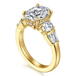 Online Gabriel & Co. Leane - 14K Yellow Gold Oval Diamond Engagement Ring