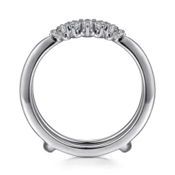 Gabriel & Co. Leeza - 14K White Gold Halo Diamond Ring Enhancer - 0.18 ct
