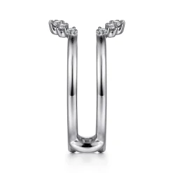 Gabriel & Co. Leeza - 14K White Gold Halo Diamond Ring Enhancer - 0.18 ct