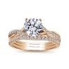 Best Gabriel & Co. Leigh - 14K Rose Gold Round Diamond Engagement Ring