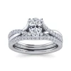 Hot Gabriel & Co. Leigh - 14K White Gold Oval Diamond Engagement Ring