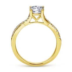 Discount Gabriel & Co. Leigh - 14K Yellow Gold Round Diamond Engagement Ring