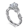 Sale Gabriel & Co. Lena - 14K White Gold Floral Pear Shape Diamond Engagement Ring