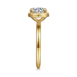 Hot Gabriel & Co. Libbie - 14K Yellow Gold Bezel Prong Round Diamond Engagement Ring
