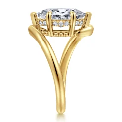 Sale Gabriel & Co. Lidya - 14K Yellow Gold Bypass Marquise Shape Diamond Engagement Ring