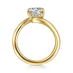 Gabriel & Co. Lidya - 14K Yellow Gold Bypass Oval Diamond Engagement Ring