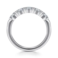 Gabriel & Co. Liege - 14K White Gold Oval Diamond Anniversary Band - 0.75 ct