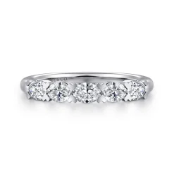 Gabriel & Co. Liege - 14K White Gold Oval Diamond Anniversary Band - 0.75 ct