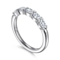 Gabriel & Co. Liege - 14K White Gold Oval Diamond Anniversary Band - 0.75 ct