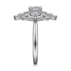 Best Gabriel & Co. Lincoln - 14K White Gold Fancy halo Round Diamond Engagement Ring