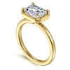 Online Gabriel & Co. Linen - 14K Yellow Gold East West and Bezel Prong Emerald Cut Diamond Engagement Ring