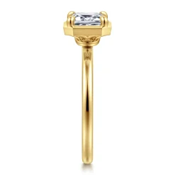 Online Gabriel & Co. Linen - 14K Yellow Gold East West and Bezel Prong Emerald Cut Diamond Engagement Ring