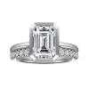 Best Gabriel & Co. Linny - 14K White Gold Emerald Cut Diamond Engagement Ring