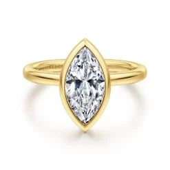 Online Gabriel & Co. Linny - 14K Yellow Gold Marquise Shape Bezel Set Diamond Engagement Ring