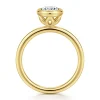 Best Gabriel & Co. Linny - 14K Yellow Gold Oval Bezel Set Diamond Engagement Ring