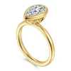 Gabriel & Co. Linny - 14K Yellow Gold Pear Shape Bezel Set Diamond Engagement Ring