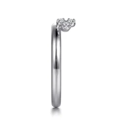 Hot Gabriel & Co. Lizzie - 14K White Gold Butter Cup Setting Cluster Diamond Enhancer - 0.11 ct