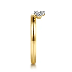 Clearance Gabriel & Co. Lizzie - 14K Yellow Gold Butter Cup Setting Cluster Diamond Enhancer - 0.11 ct