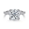 New Gabriel & Co. Lorenzo - 14K White Gold Round Diamond Engagement Ring