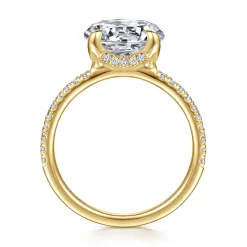 Outlet Gabriel & Co. Lorenzo - 14K Yellow Gold Round Diamond Engagement Ring